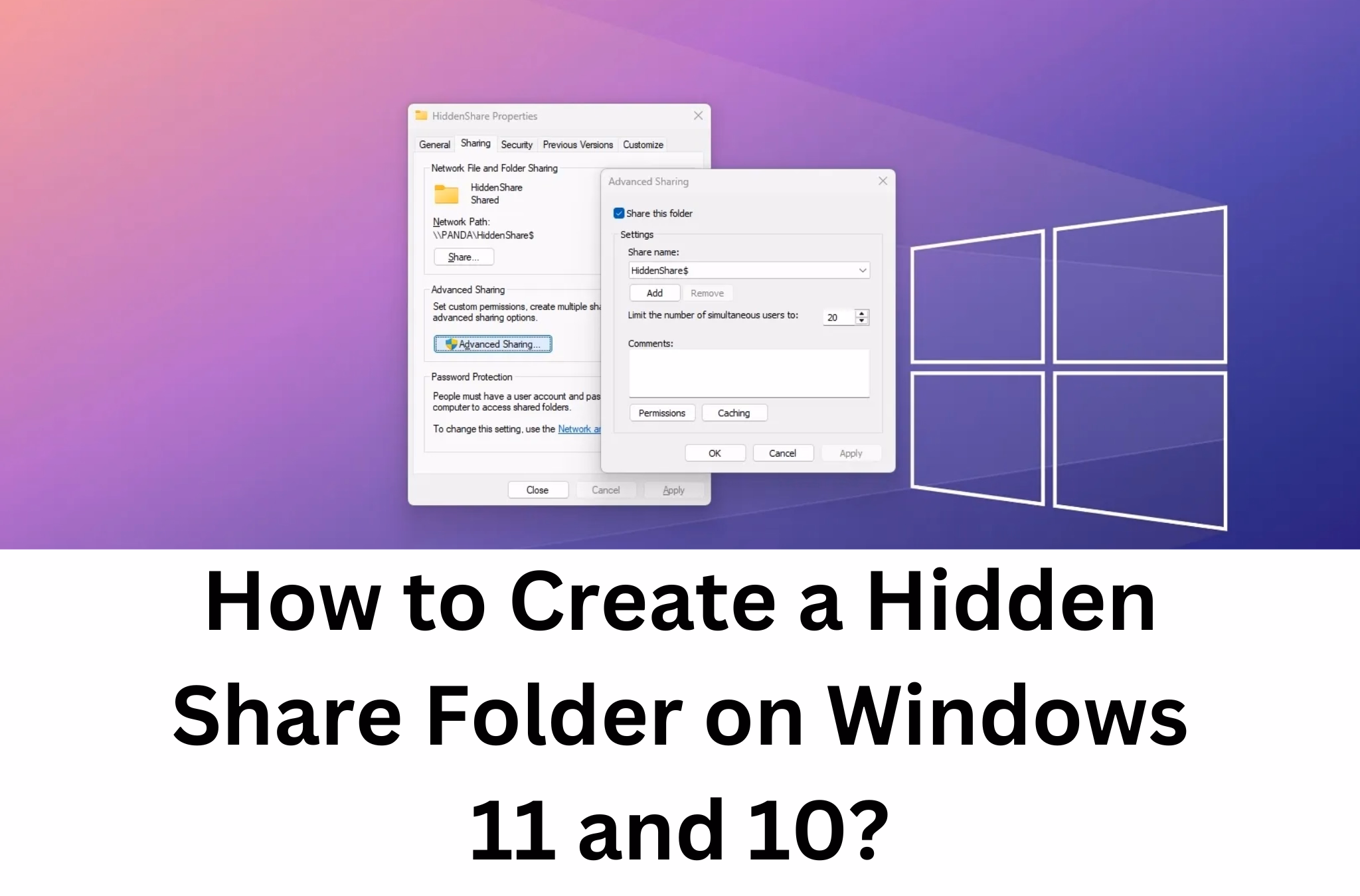 How to Create a Hidden Share Folder on Windows 11 and 10?