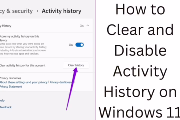 How ​​to Clear and Disable Activity History on Windows 11