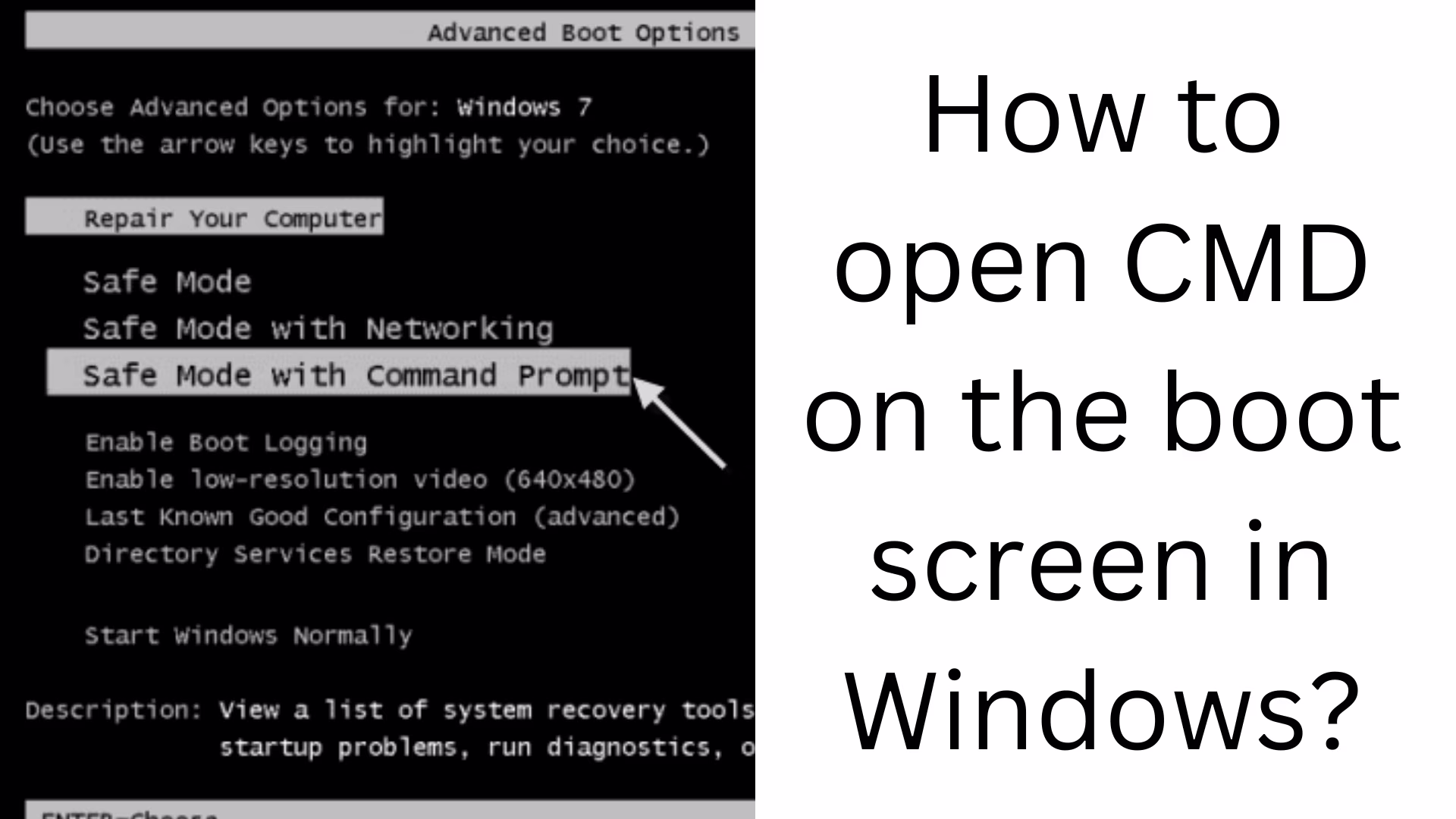 How ​​to open CMD on the boot screen in Windows?