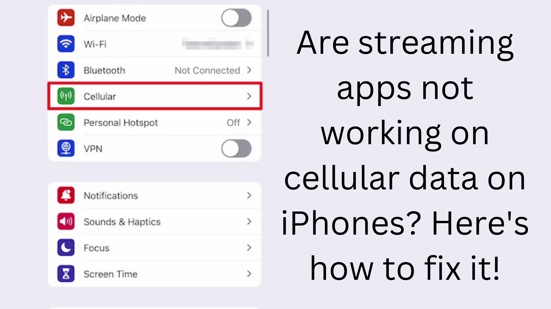 Are streaming apps not working on cellular data on iPhones? Here's how to fix it!
