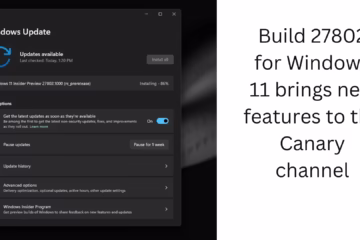 Build 27802 for Windows 11 brings new features to the Canary channel