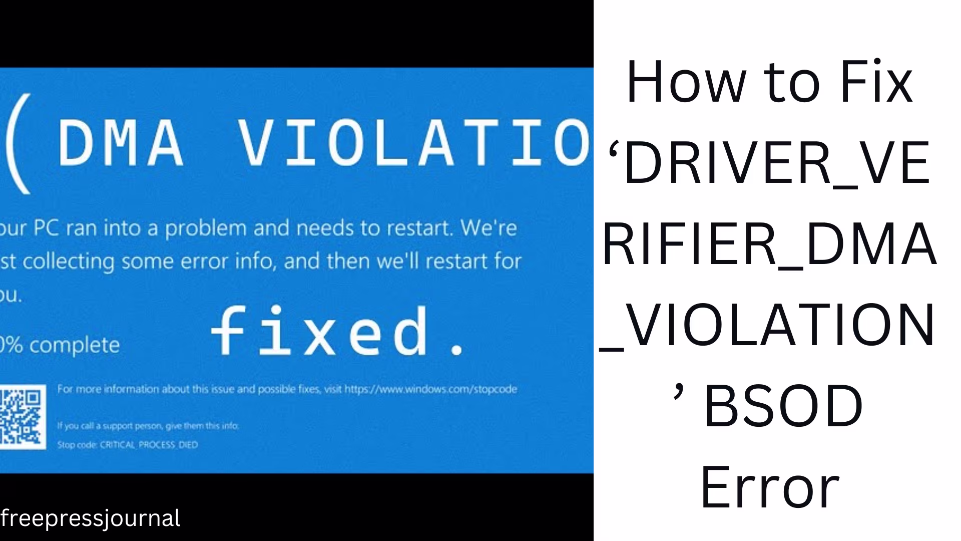 How to Fix ‘DRIVER_VERIFIER_DMA_VIOLATION’ BSOD Error?