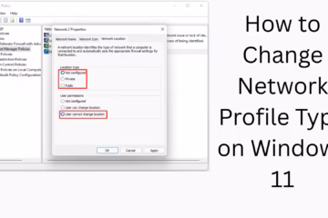 How to Change Network Profile Type on Windows 11