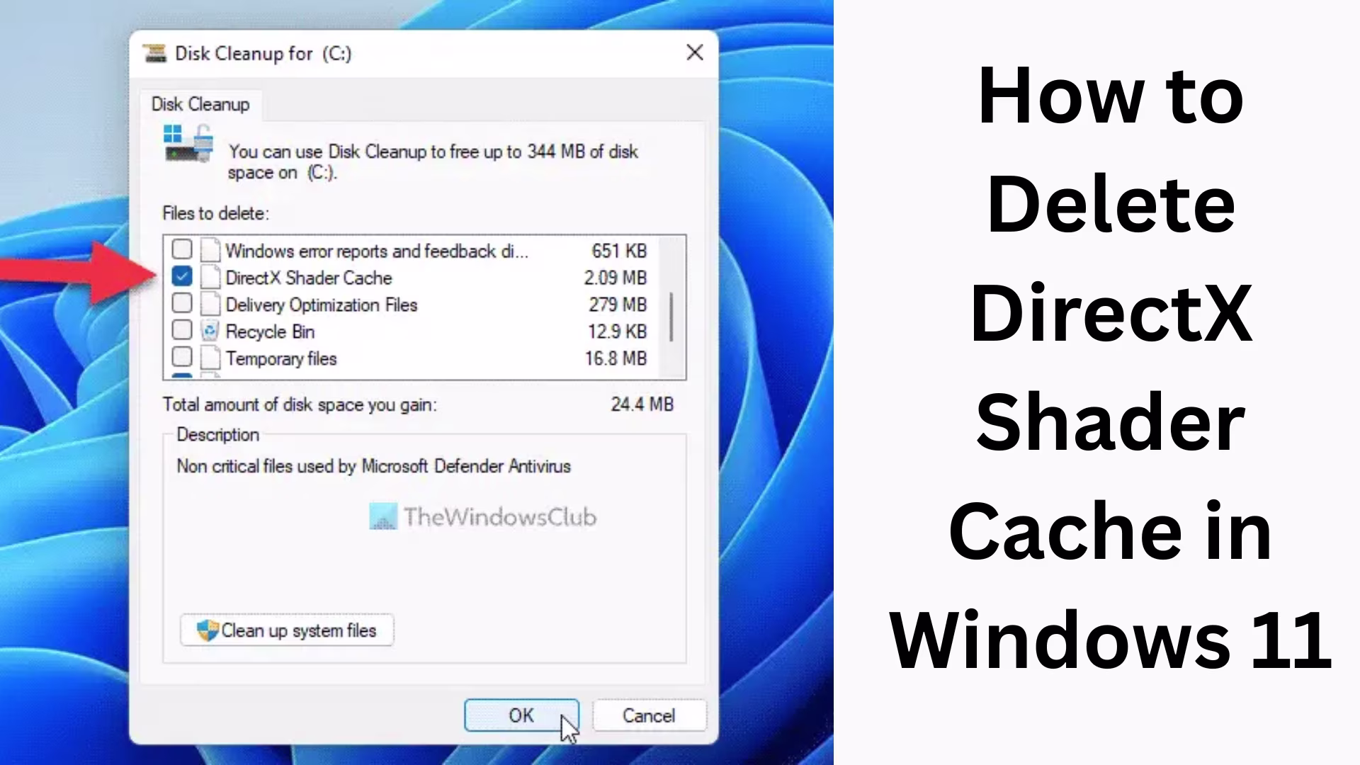 How to Delete DirectX Shader Cache in Windows 11