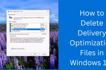 How ​​to Delete Delivery Optimization Files in Windows 11?