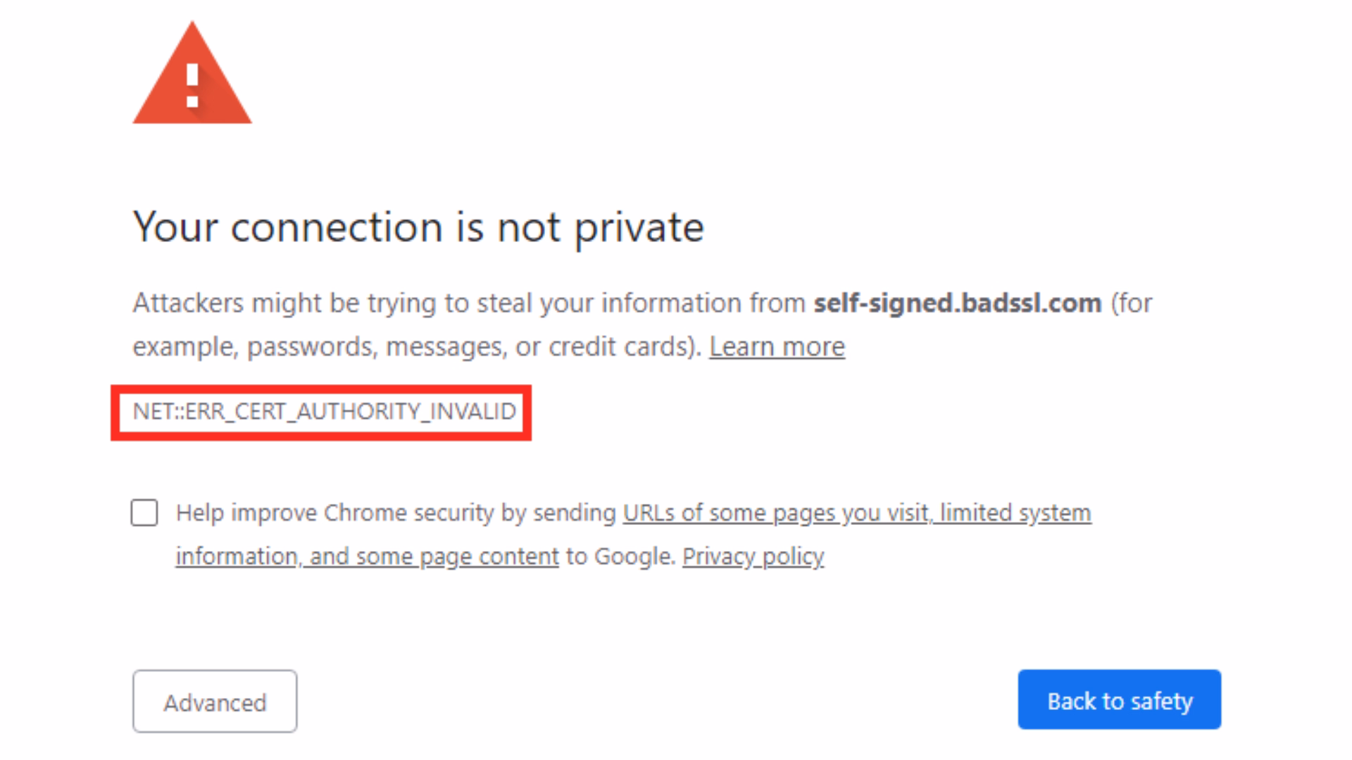 How ​​to Fix ‘ERR_CERT_AUTHORITY_INVALID’ Chrome Error?