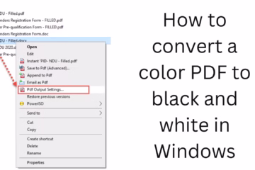 How ​​to convert a color PDF to black and white in Windows