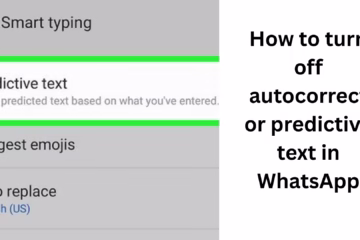 How ​​to turn off autocorrect or predictive text in WhatsApp