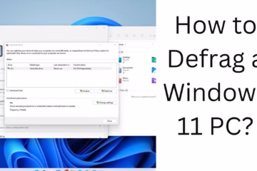 How to Defrag a Windows 11 PC?