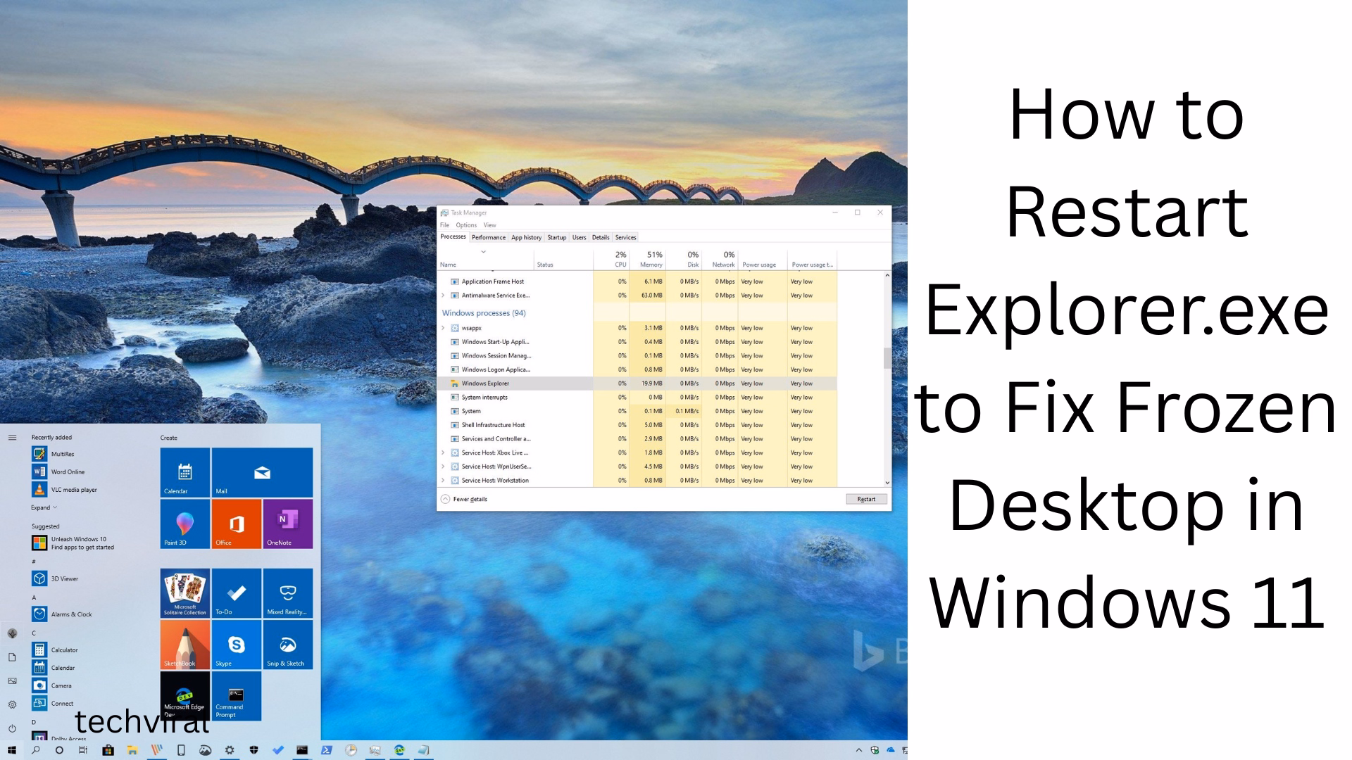 How to Restart Explorer.exe to Fix Frozen Desktop in Windows 11