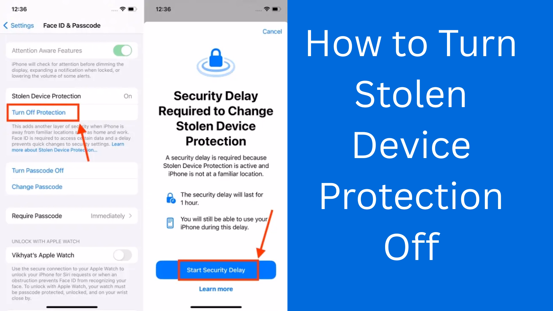 How to Turn Stolen Device Protection Off