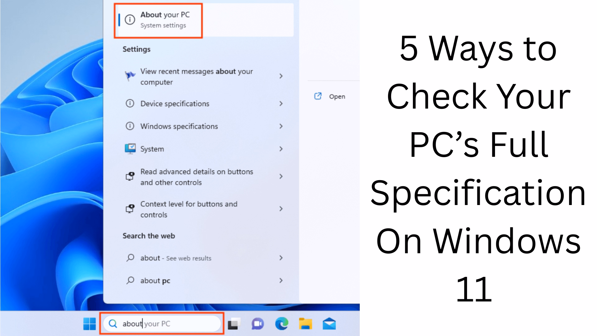 5 Best Ways to Check Your PC's Full Specification in Windows 11