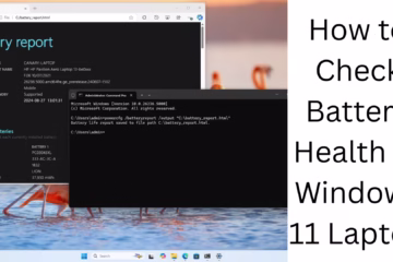 Battery Health of Windows 11 Laptop