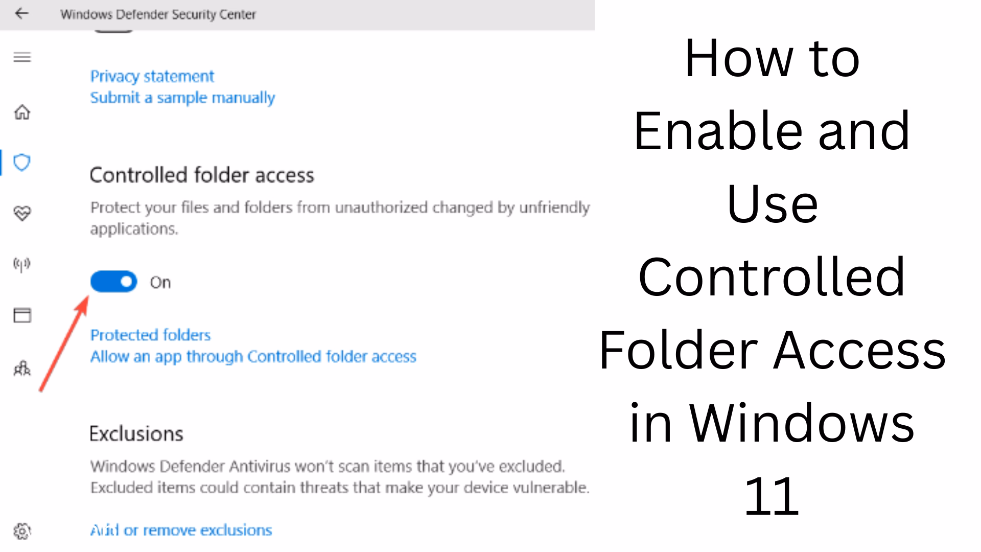 How to enable and use Controlled Folder Access in Windows 11