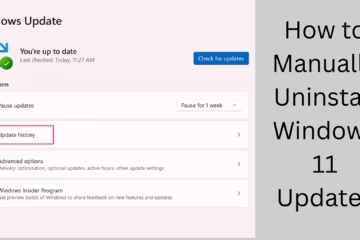 How to Uninstall Windows 11 Updates Manually?