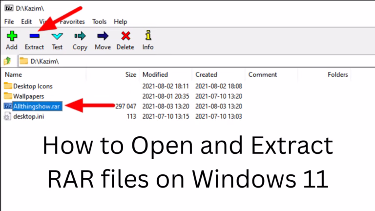 How to Open and Extract a RAR File in Windows 11?
