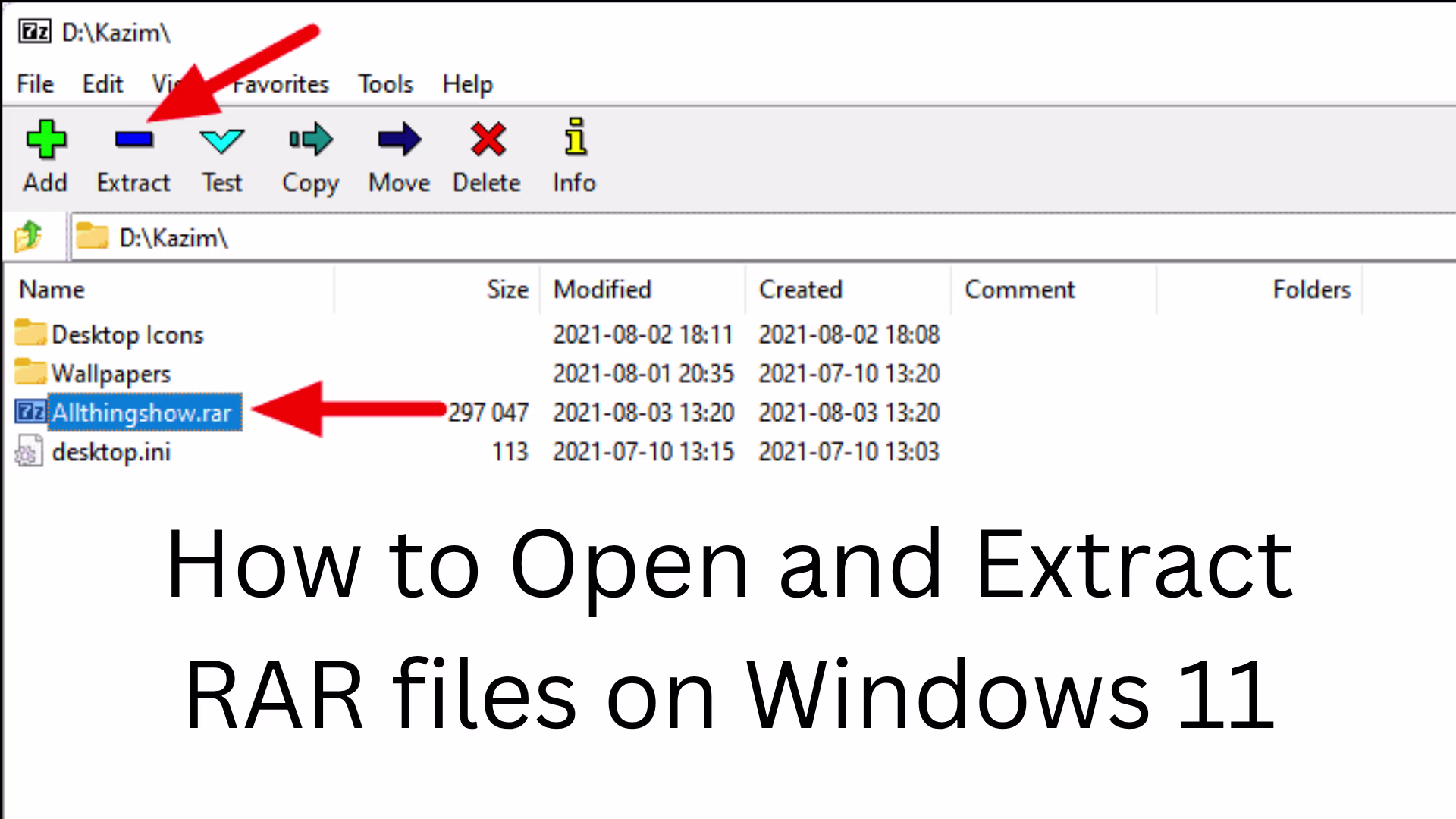 How to Open and Extract a RAR File in Windows 11?