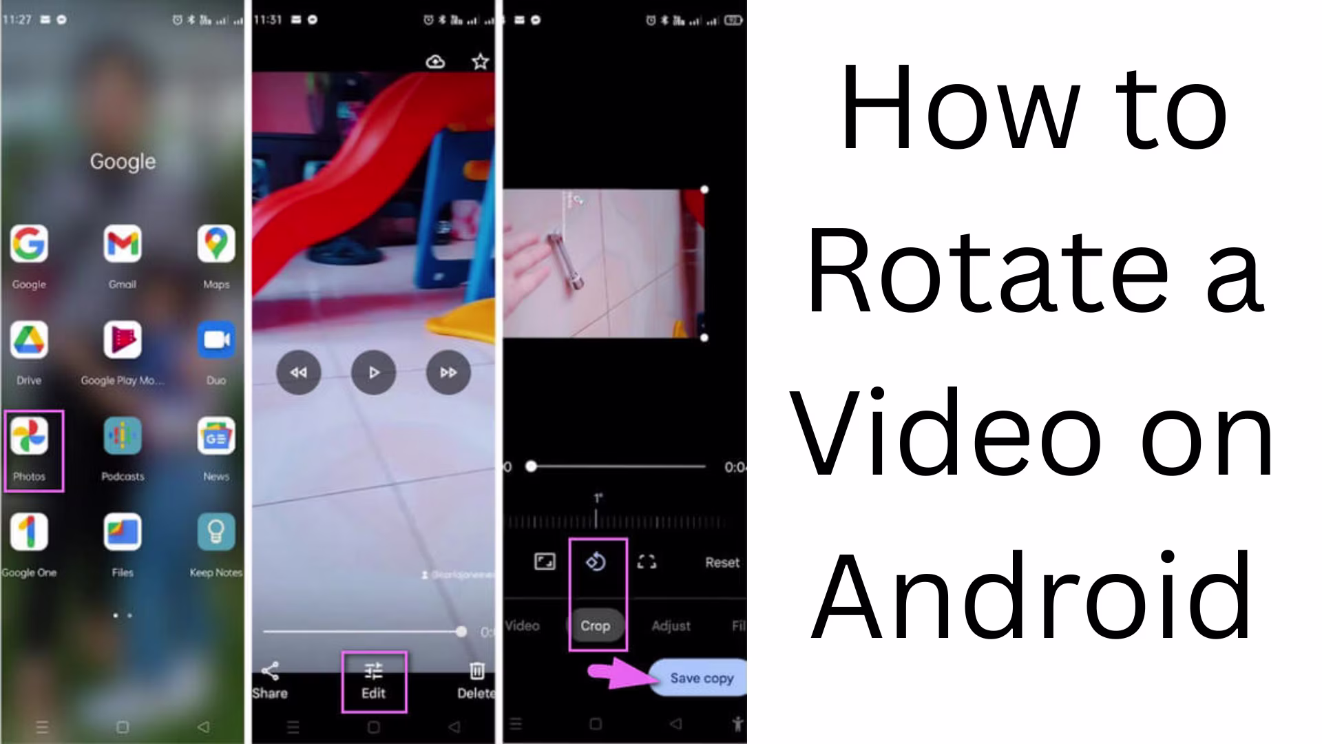 How to Rotate Video on Android?