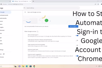 How to Stop Automatic Sign-in to Google Account in Chrome?