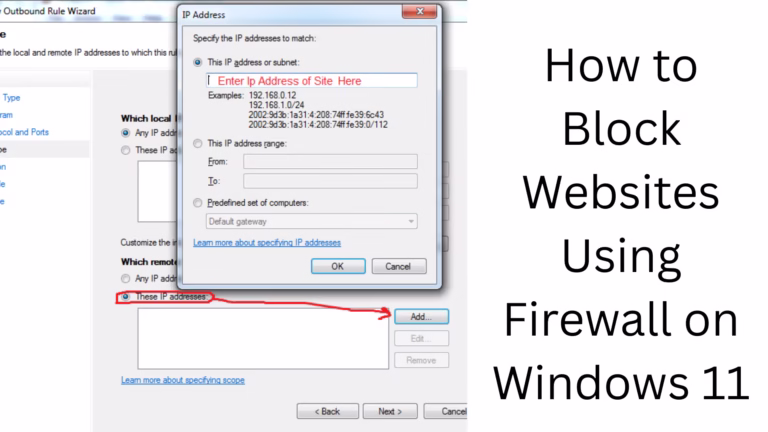 How to block a website using a firewall in Windows 11?