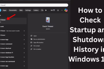 How to Check Startup and Shutdown History in Windows 11?