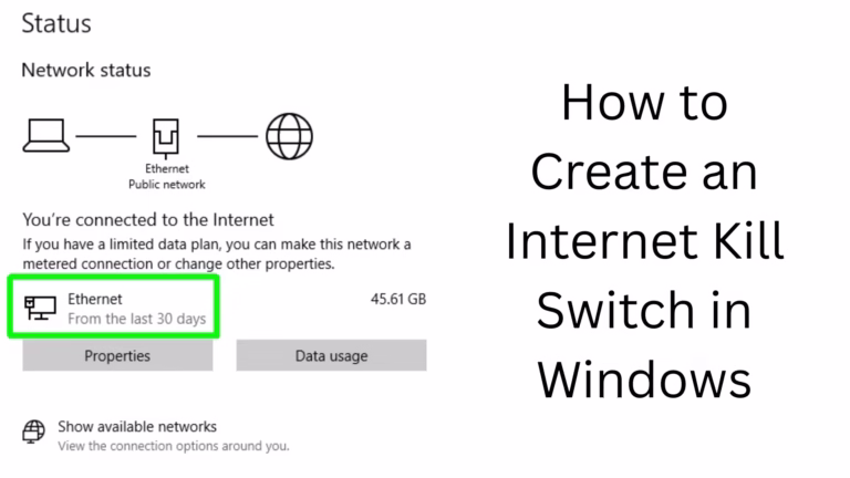 How to Create an Internet Kill Switch in Windows?