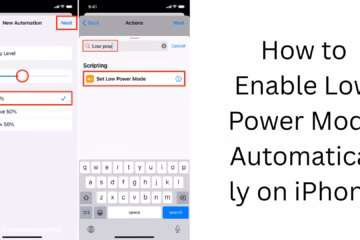 How to turn on Low Power Mode automatically on iPhone?