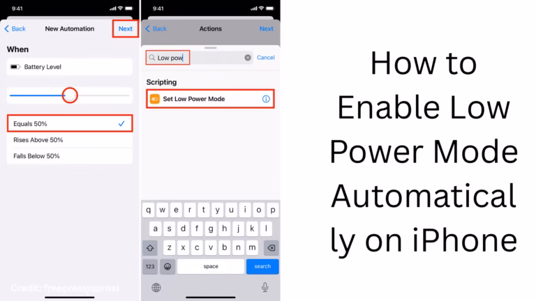 How to turn on Low Power Mode automatically on iPhone?