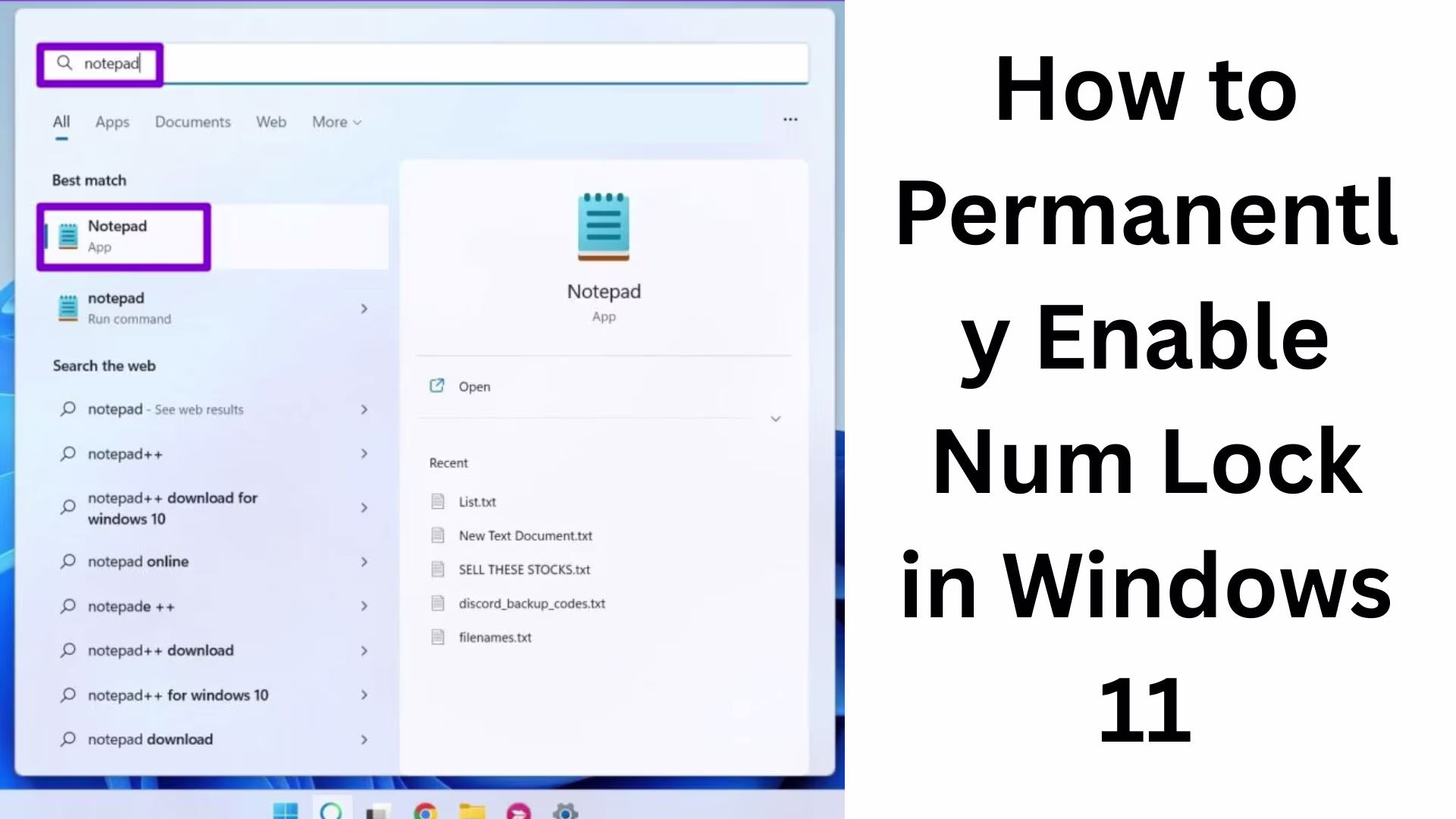How to Permanently Enable Num Lock in Windows 11