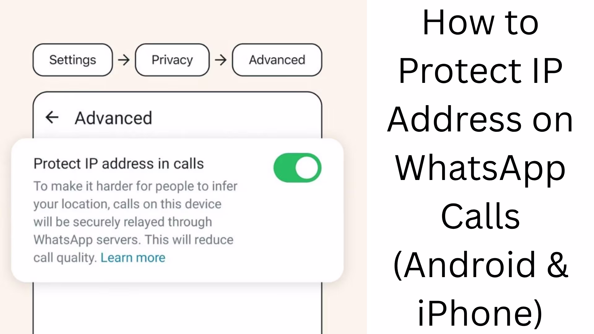 How to keep your IP address secure on WhatsApp calls?