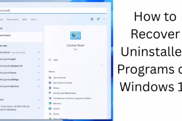 Recover Uninstalled Programs in Windows 11