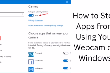 How to block apps from accessing the webcam on Windows?