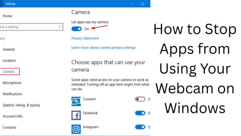 How to block apps from accessing the webcam on Windows?