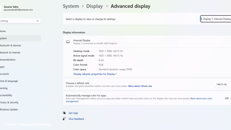 How to enable Variable Refresh Rate (VRR) for games on Windows 11