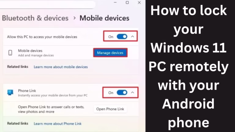 How to Lock Windows 11 PC Remotely from Android Phone