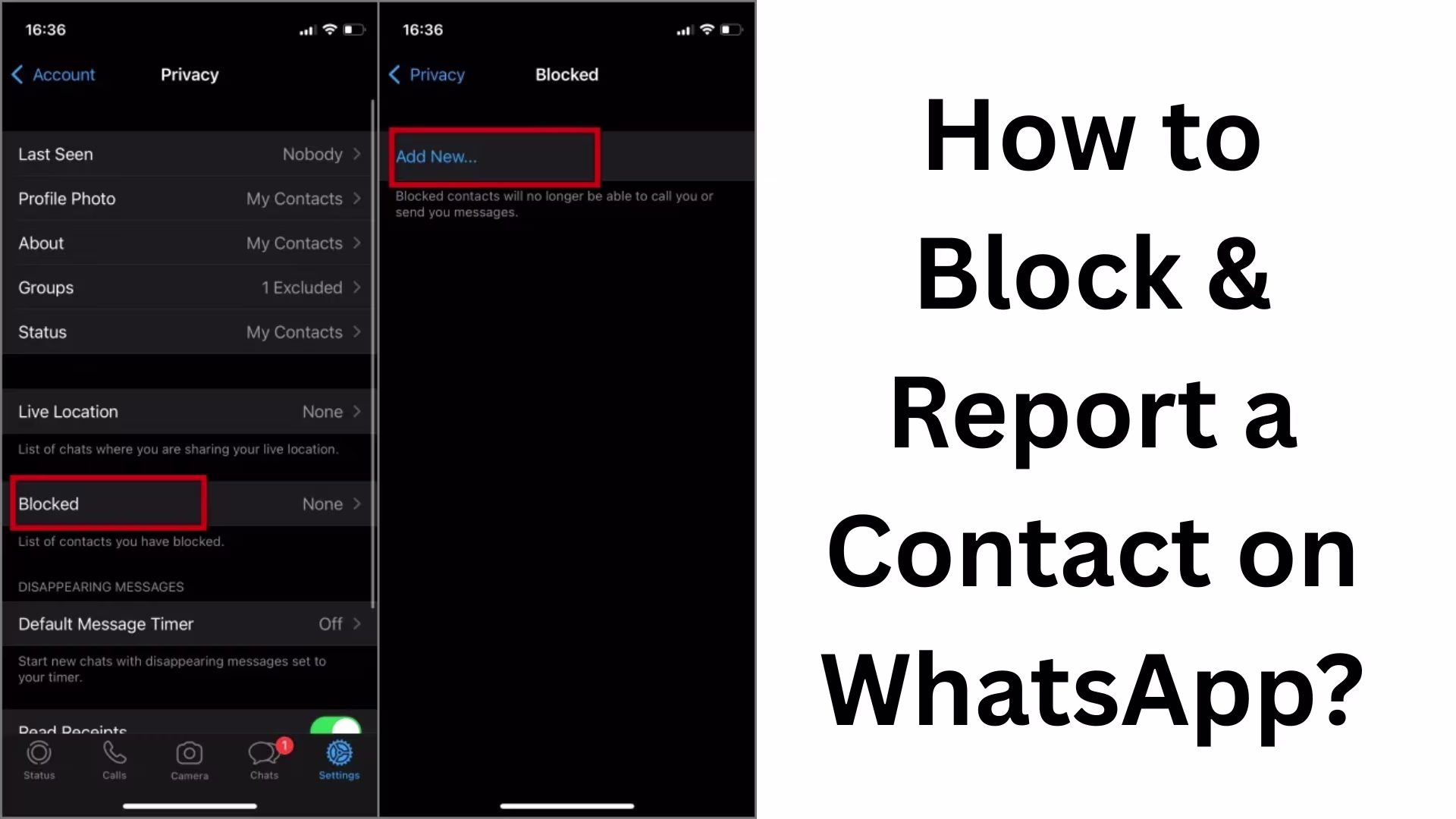 How to block and report a contact on WhatsApp?