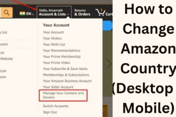 How to Change Amazon Country