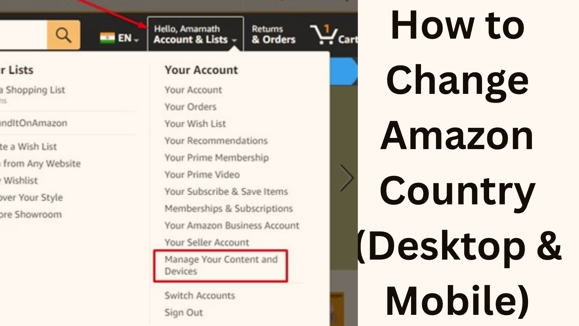 How to Change Amazon Country