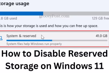How to Disable Reserved Storage in Windows 11?