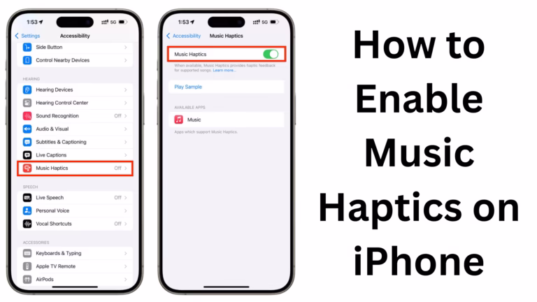 How to Enable Music Haptics in iPhone?