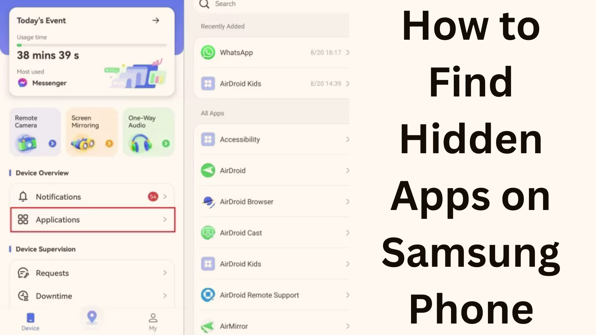How to Find Hidden Apps in a Samsung Phone?