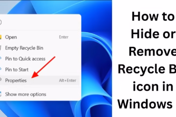 How to Hide or Remove the Recycle Bin Icon in Windows 11?