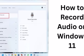 How to Record Audio on Windows 11?
