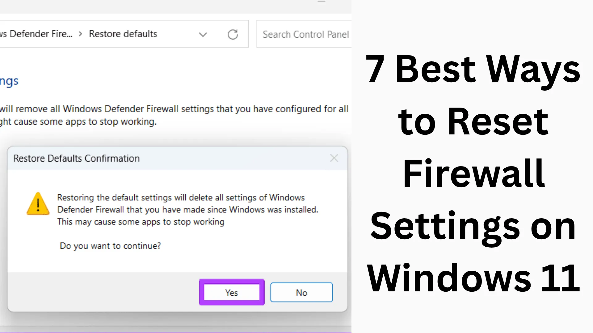 7 Best Ways to Reset Firewall Settings in Windows 11