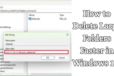 How to Delete Large Folders Faster in Windows 11