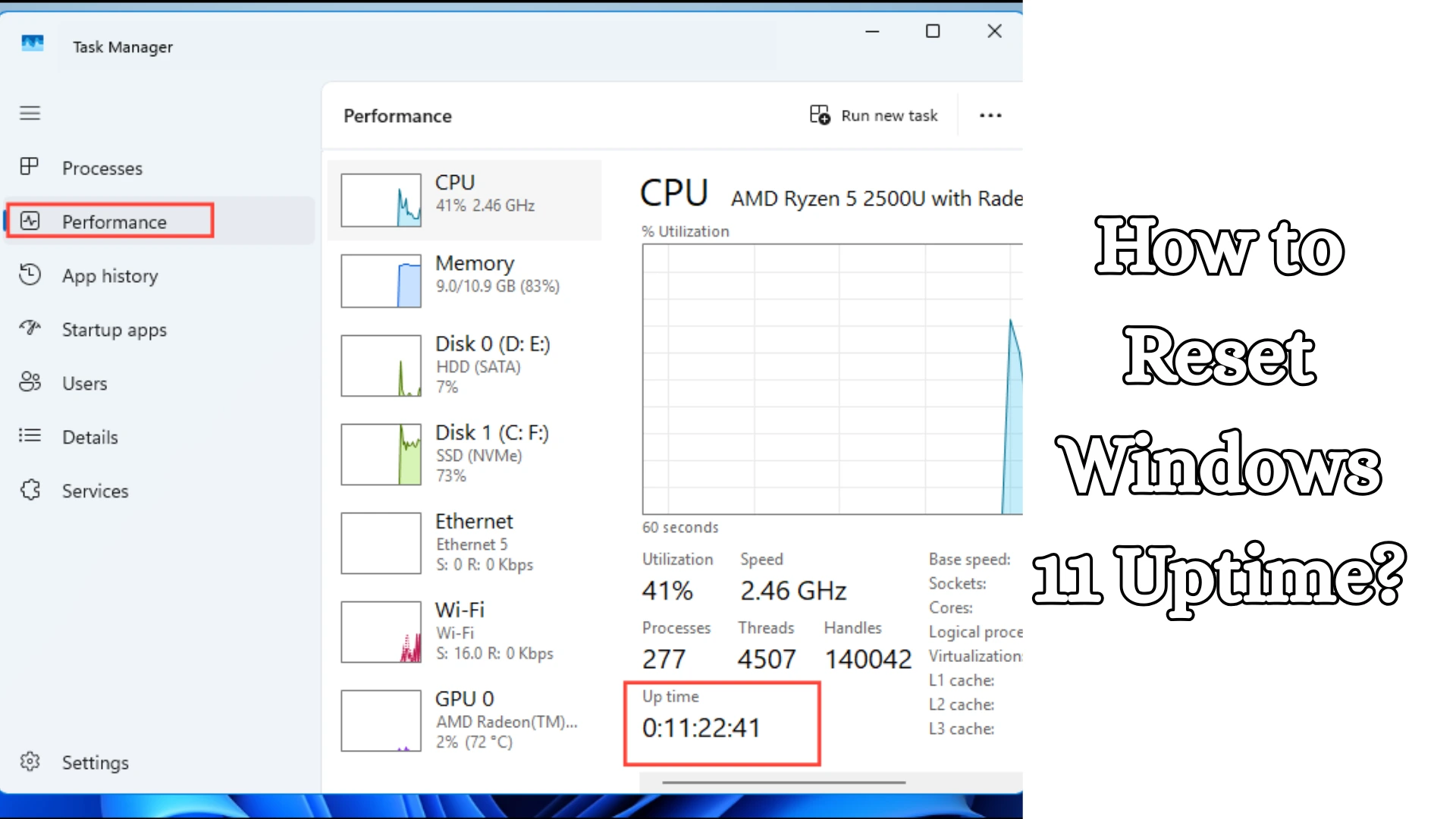 How to Reset Windows 11 Uptime?