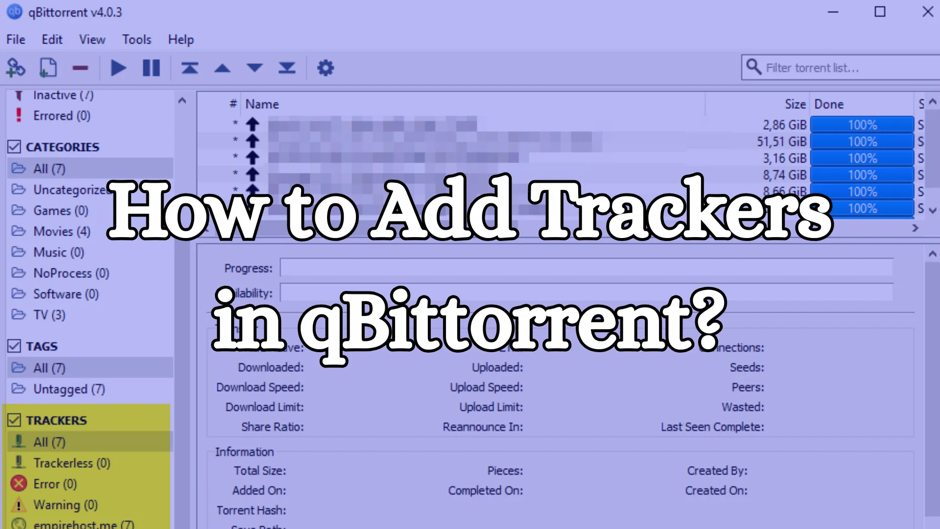 How to Add Trackers in qBittorrent