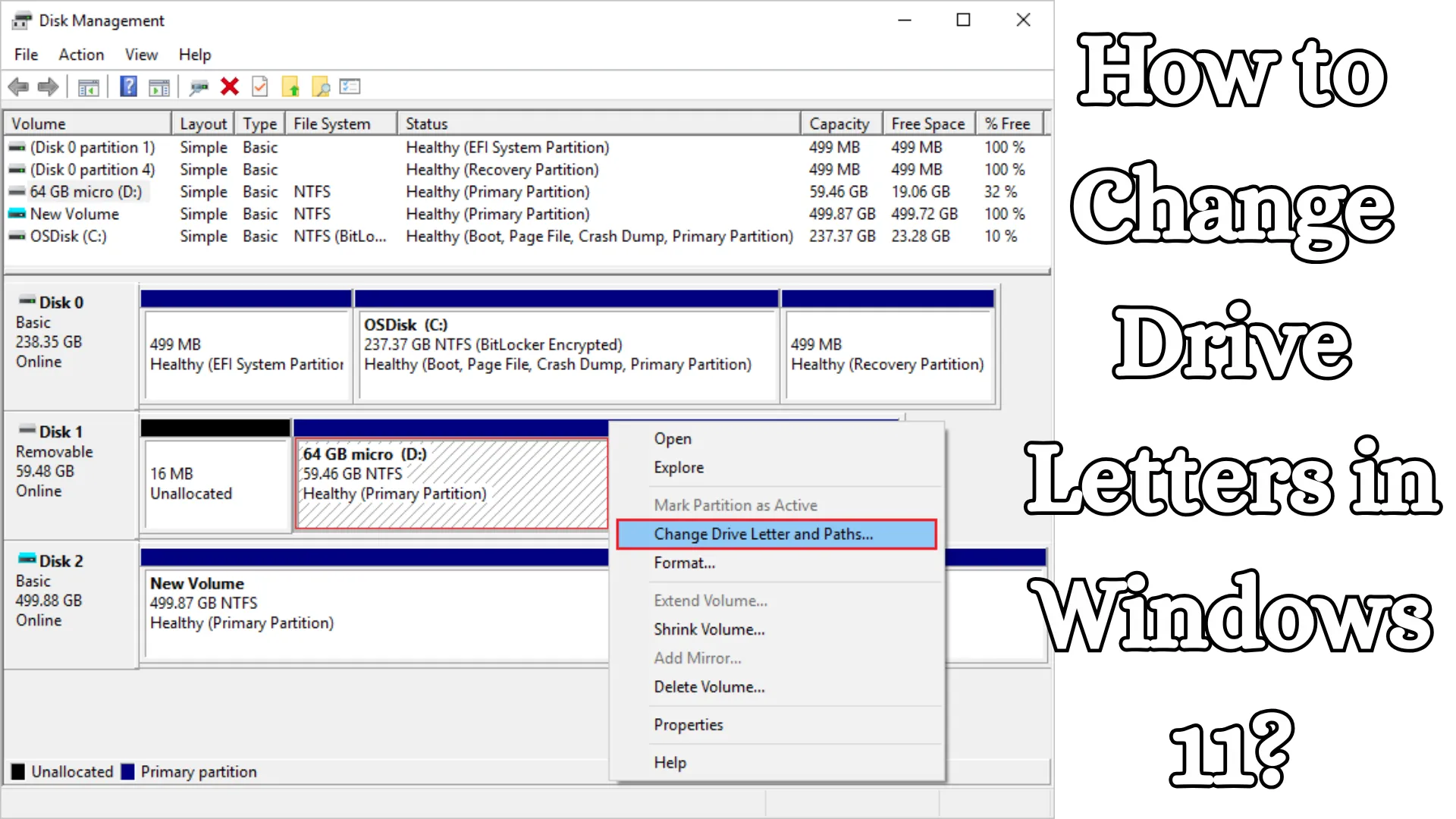 How to Change Drive Letters in Windows 11?