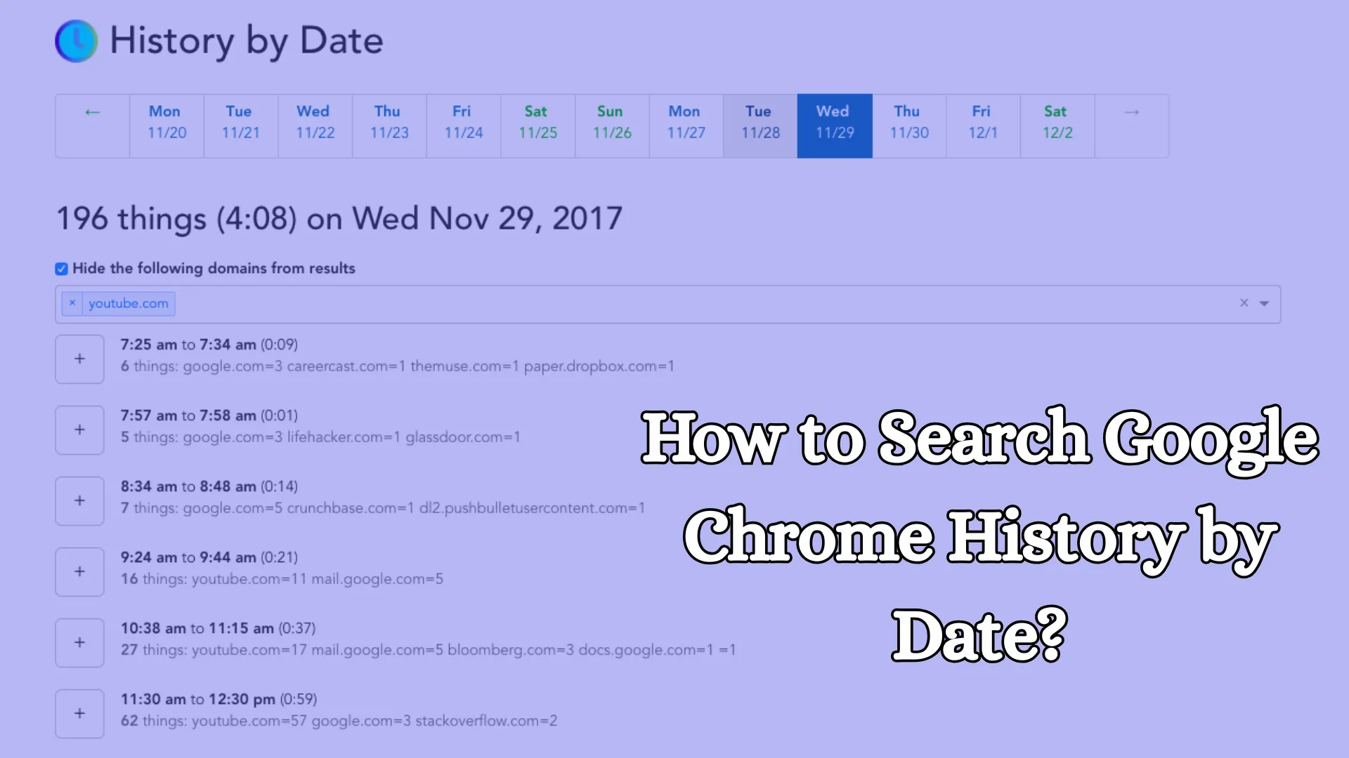 How to Search Google Chrome History by Date